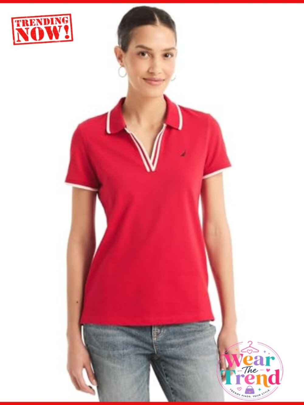 Sustainably Crafted Ocean Split-Neck Polo Classic Fit Short Sleeve